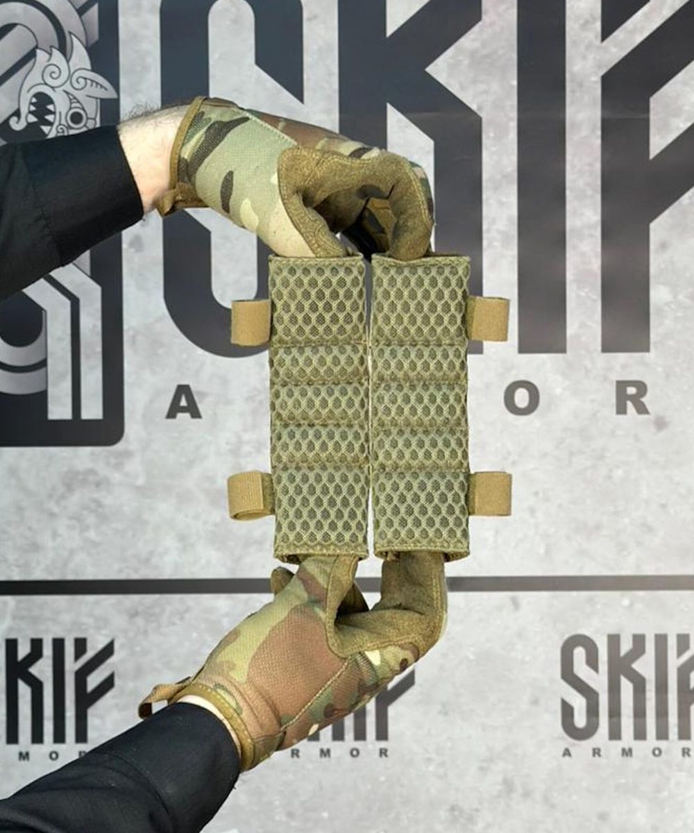 Плечевые подушки SB-10 "Берсерк" (комплект 2шт.) (АС) — SKIF armor, вид спереди