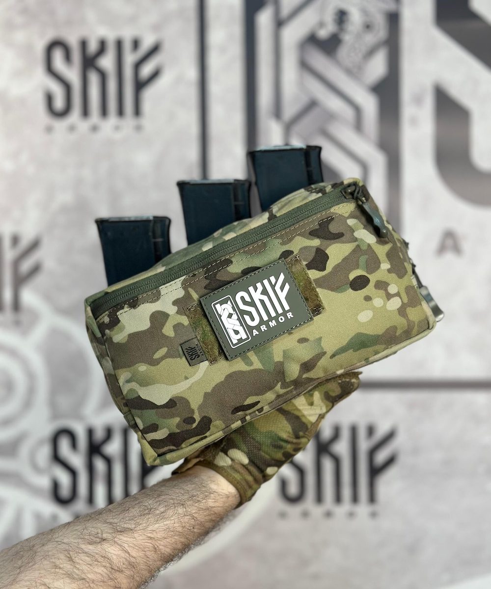 Подсумок SPK-5-3M "Мунин" под 3 магазина АК, с утилитарным подсумком — фото 2