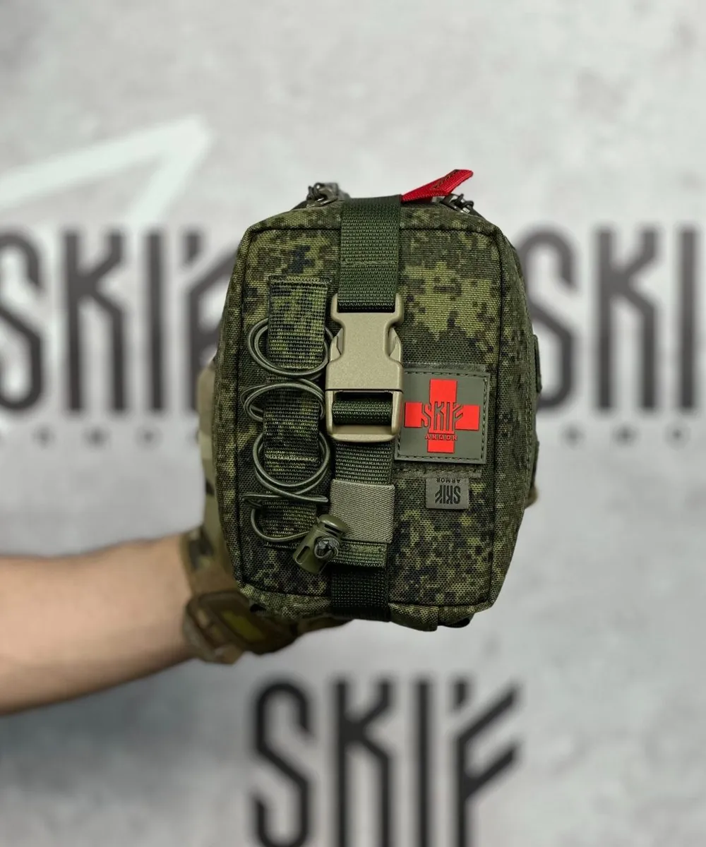 Подсумок медицинский отрывной SPM-2 — SKIF armor, вид спереди