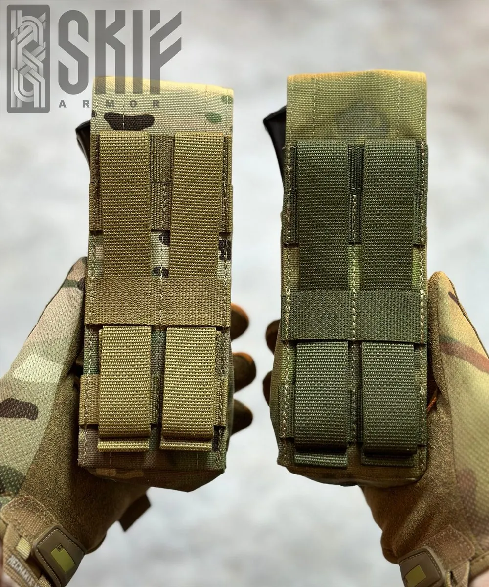 Подсумок SPK-1-2M под 2 магазина АК — SKIF armor, вид спереди