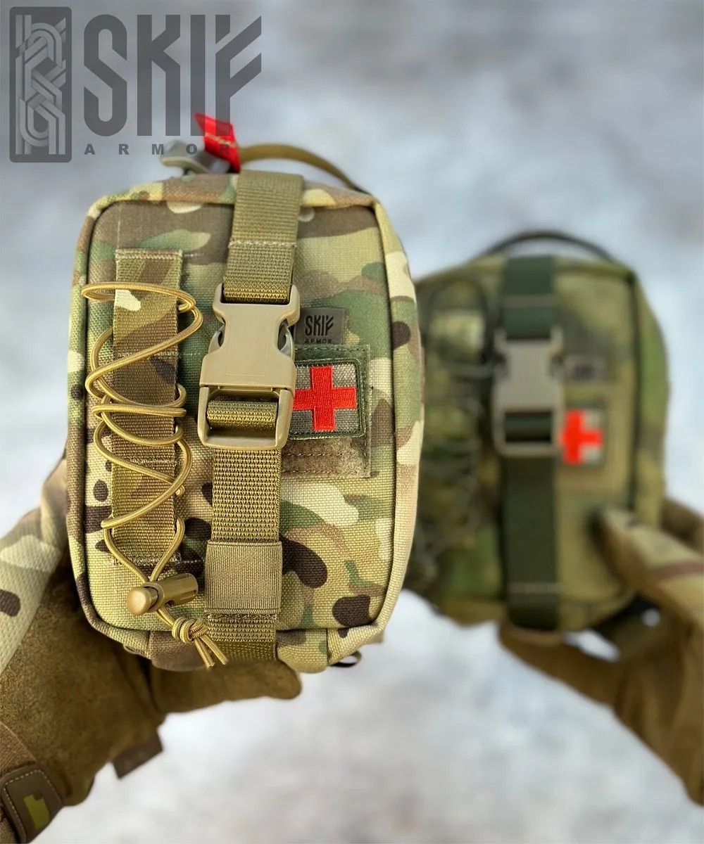Подсумок медицинский отрывной SPM-2 — SKIF armor, вид спереди
